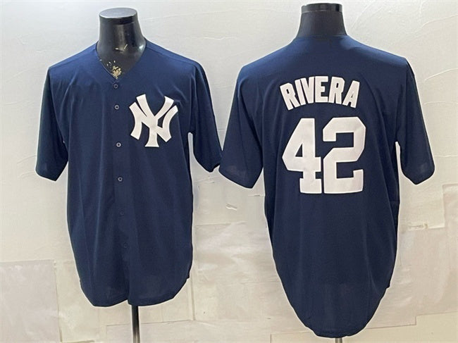 New York Yankees #42 Mariano Rivera Navy Fedasgoge Limited Stitched Jersey