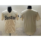 Boston Red Sox Blank Cream Fedasgoge Gothic Vapor Limited Stitched Jersey