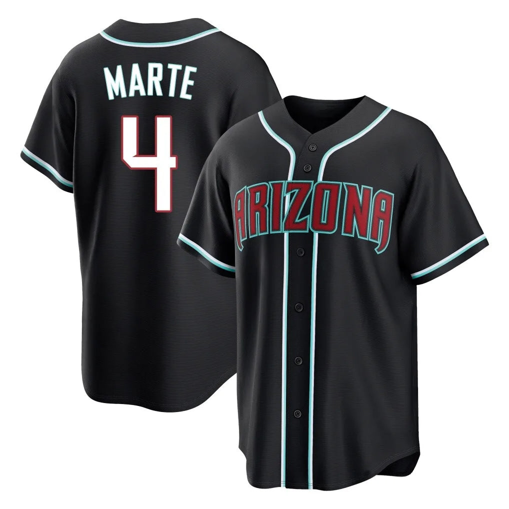 Arizona Diamondbacks #4 Ketel Marte Player Black Fedasgoge Home Game Stitched Jerseys