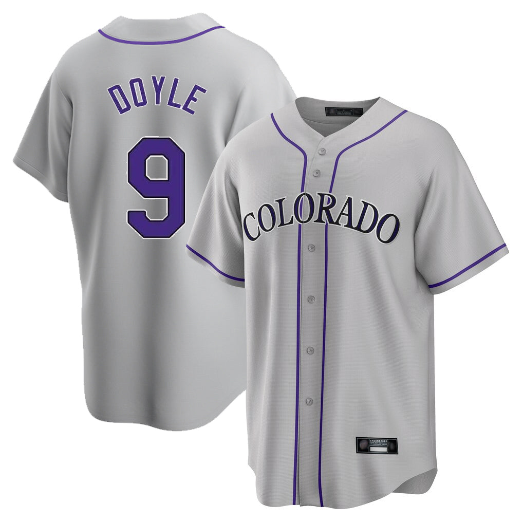 Colorado Rockies #9 Brenton Doyle Player Gray Fedasgoge Game Home Stitched Jerseys