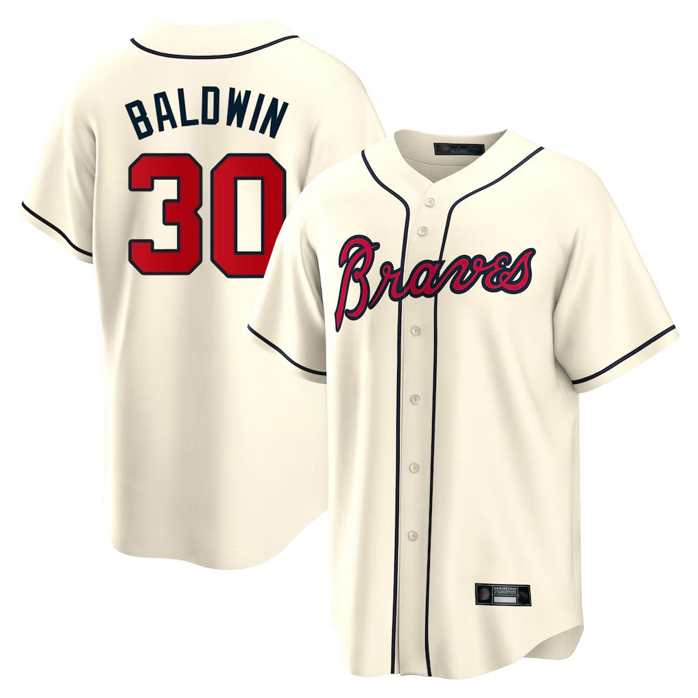 Atlanta Braves #30 Drake Baldwin Player Cream Fedasgoge Home Game Stitched Jerseys