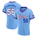 Atlanta Braves #56 Spencer Schwellenbach Player Powder Blue Fedasgoge 2026 City Connect T-shirt Limited Elite Home Game Stitched Jerseys
