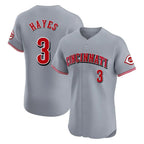 Cincinnati Reds #3 Ke'Bryan Hayes Player Gray Fedasgoge Limited Elite Home Stitched Jerseys