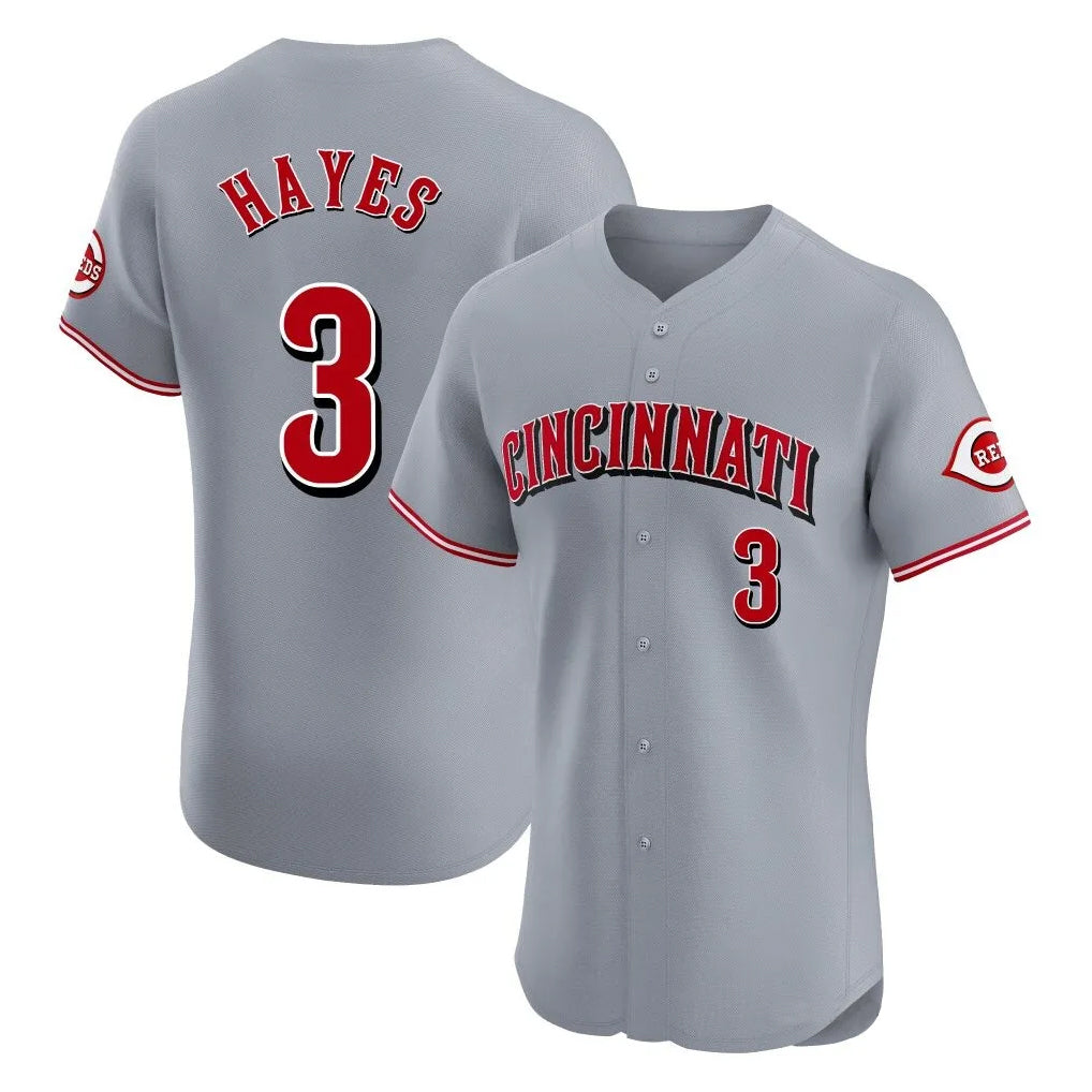 Cincinnati Reds #3 Ke'Bryan Hayes Player Gray Fedasgoge Limited Elite Home Stitched Jerseys