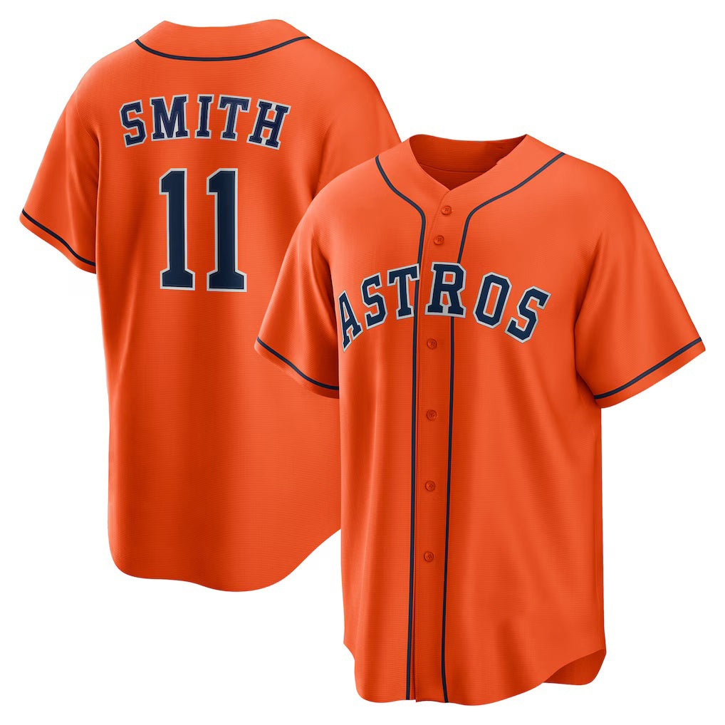 Houston Astros #11 Cam Smith Orange Fedasgoge Alternate Replica Jersey