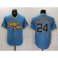 Milwaukee Brewers #24 William Contreras Blue Fedasgoge 2022 City Connect Cool Base Stitched Jersey
