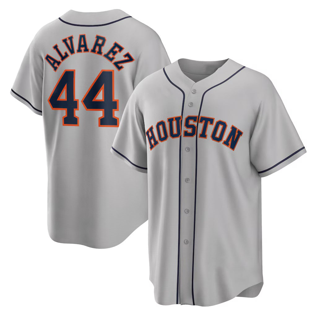 Houston Astros #44 Yordan ¨¢lvarez Gray Fedasgoge Road Replica Player Jersey