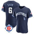Chicago Cubs #6 Matt Shaw Player Navy Fedasgoge City Connect 150th Anniversary Limited Elite Home Stitched Jerseys
