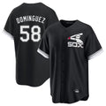 Chicago White Sox #58 Seranthony Dominguez Player Black Fedasgoge Spring Training Game Stitched Jerseys