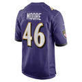 B.Ravens #46 Nick Moore Purple Fedasgoge Game Jersey