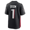 A.Falcons Number #1 Groom Black Fedasgoge Game Jersey