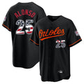 Baltimore Orioles #25 Pete Alonso Player Black Fedasgoge USA 250 Fourth of July Home Game Stitched Jerseys