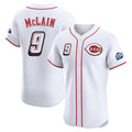 Cincinnati Reds #9 Matt McLain Player White Fedasgoge Speedway Classic Limited Elite Home Stitched Jerseys