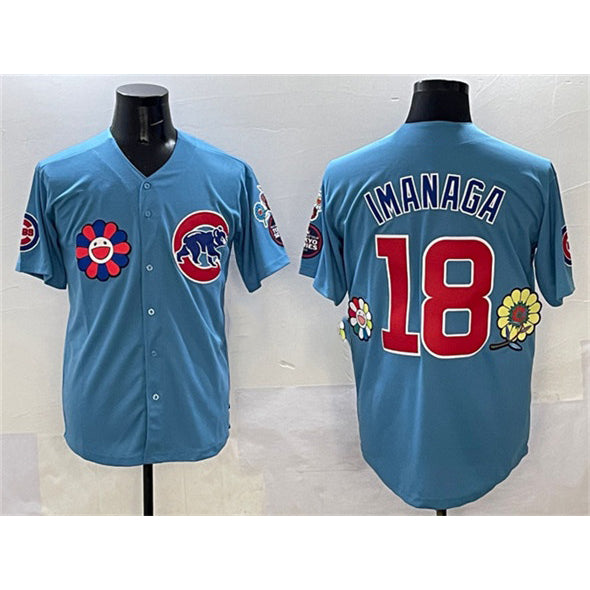 Chicago Cubs #18 Sh¨­ta Imanaga Blue Fedasgoge 2025 Tokyo Series 2nd Alternate Limited Stitched Jersey