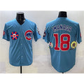 Chicago Cubs #18 Sh¨­ta Imanaga Blue Fedasgoge 2025 Tokyo Series 2nd Alternate Limited Stitched Jersey