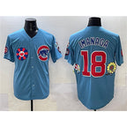Chicago Cubs #18 Sh¨­ta Imanaga Blue Fedasgoge 2025 Tokyo Series 2nd Alternate Limited Stitched Jersey