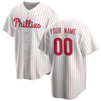 Custom Philadelphia Phillies White Fedasgoge Home Replica Jersey