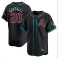 Arizona Diamondbacks #20 Luis Gonzalez Player Black Fedasgoge Limited Home Game Stitched Jerseys