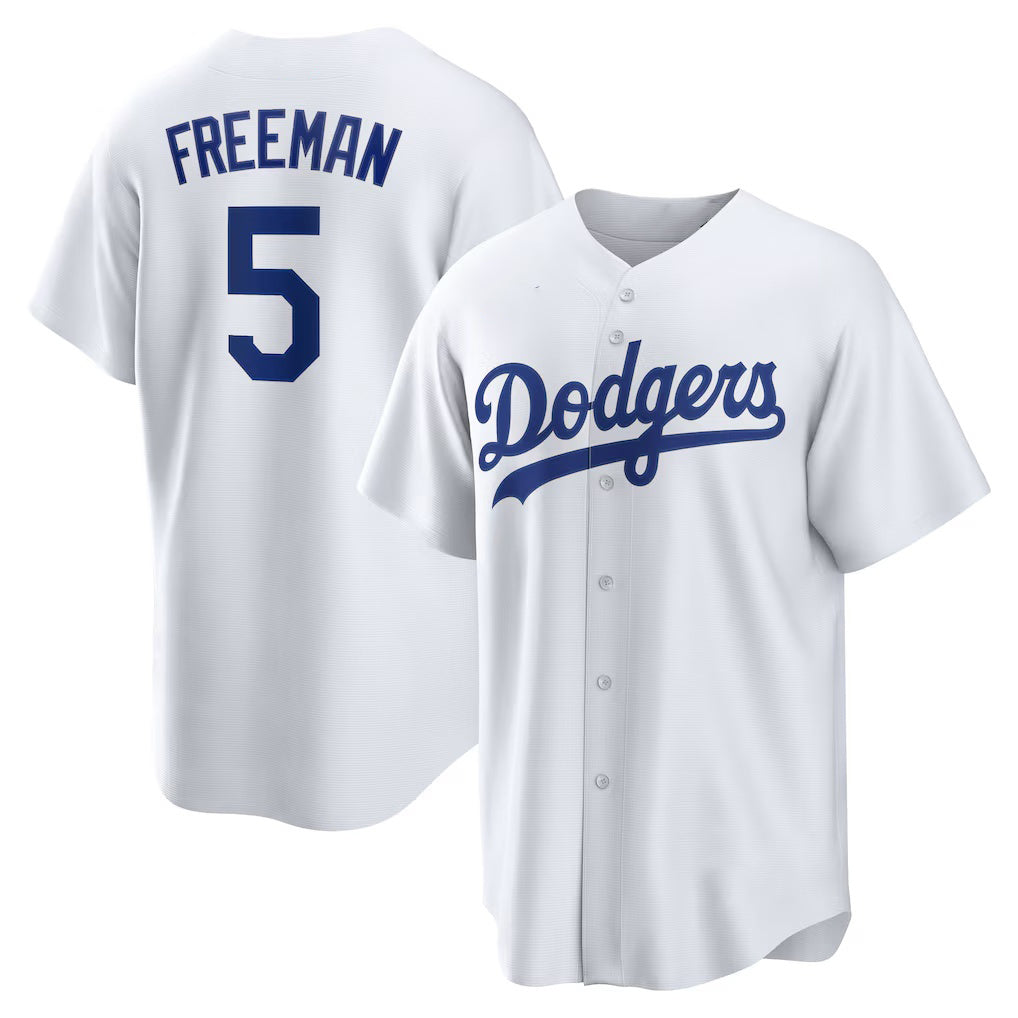 Los Angeles Dodgers #5 Freddie Freeman White Fedasgoge Replica Player Jersey