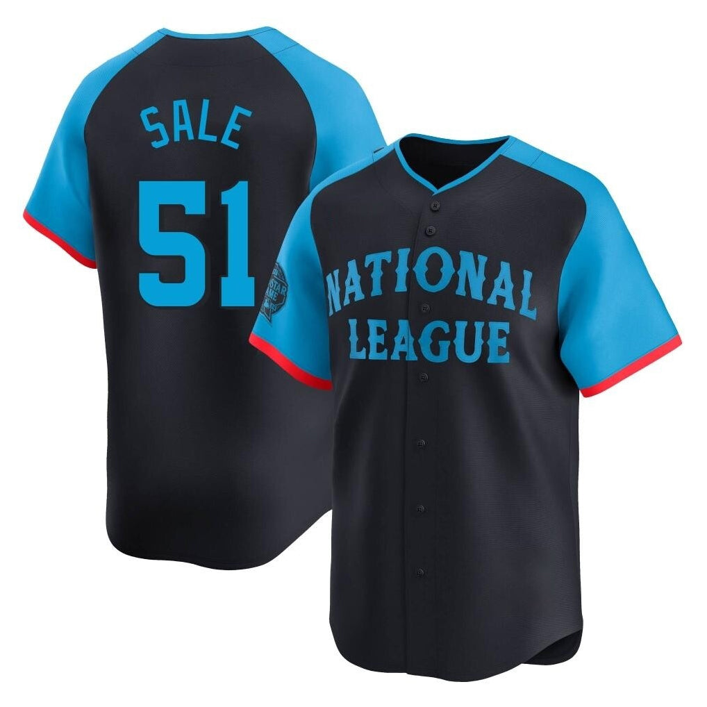 Atlanta Braves #51 Chris Sale Player Navy Fedasgoge National League All-Star Limited Home Game Stitched Jerseys