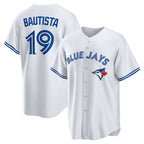 Toronto Blue Jays #19 Jose Bautista White Fedasgoge Home Retired Player Replica Jersey