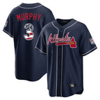 Atlanta Braves #3 Dale Murphy Player Navy Fedasgoge USA 250 Fourth Of July Limited Home Game Stitched Jerseys