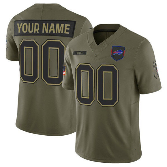 Custom B.Bills Active Player Olive Fedasgoge 2025 Salute to Service Limited Stitched Jersey