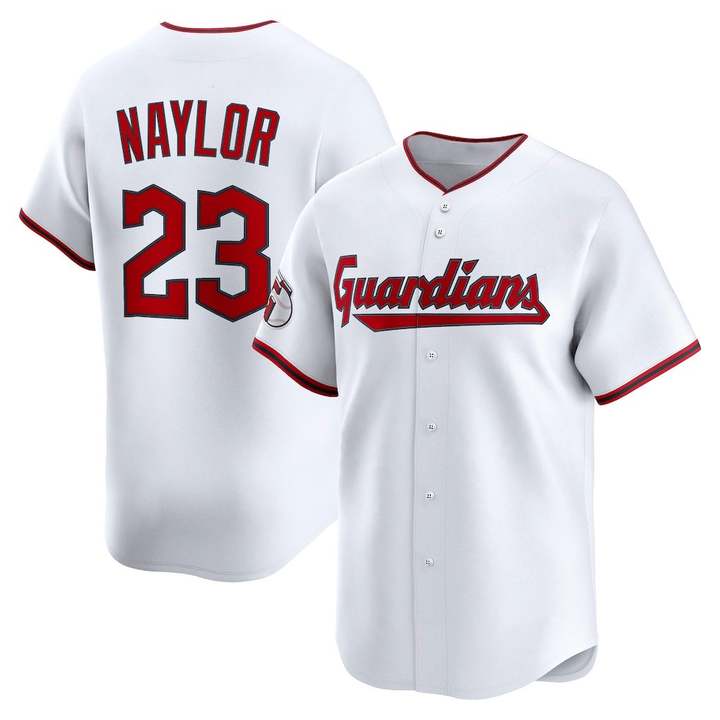 Cleveland Guardians #23 Bo Naylor White Fedasgoge Home Limited Player Jersey