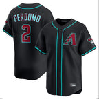 Arizona Diamondbacks #2 Geraldo Perdomo Player Black Fedasgoge Limited Home Game Stitched Jerseys