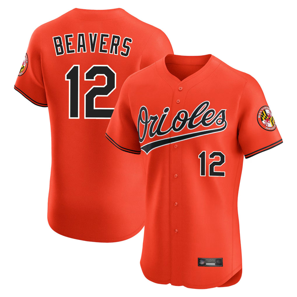 Baltimore Orioles #12 Dylan Beavers Player Orange Fedasgoge Limited Elite Home Game Stitched Jerseys