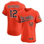 Baltimore Orioles #12 Dylan Beavers Player Orange Fedasgoge Limited Elite Home Game Stitched Jerseys
