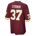 W.Football Team #37 Greg Stroman Burgundy Fedasgoge Game Player Jersey