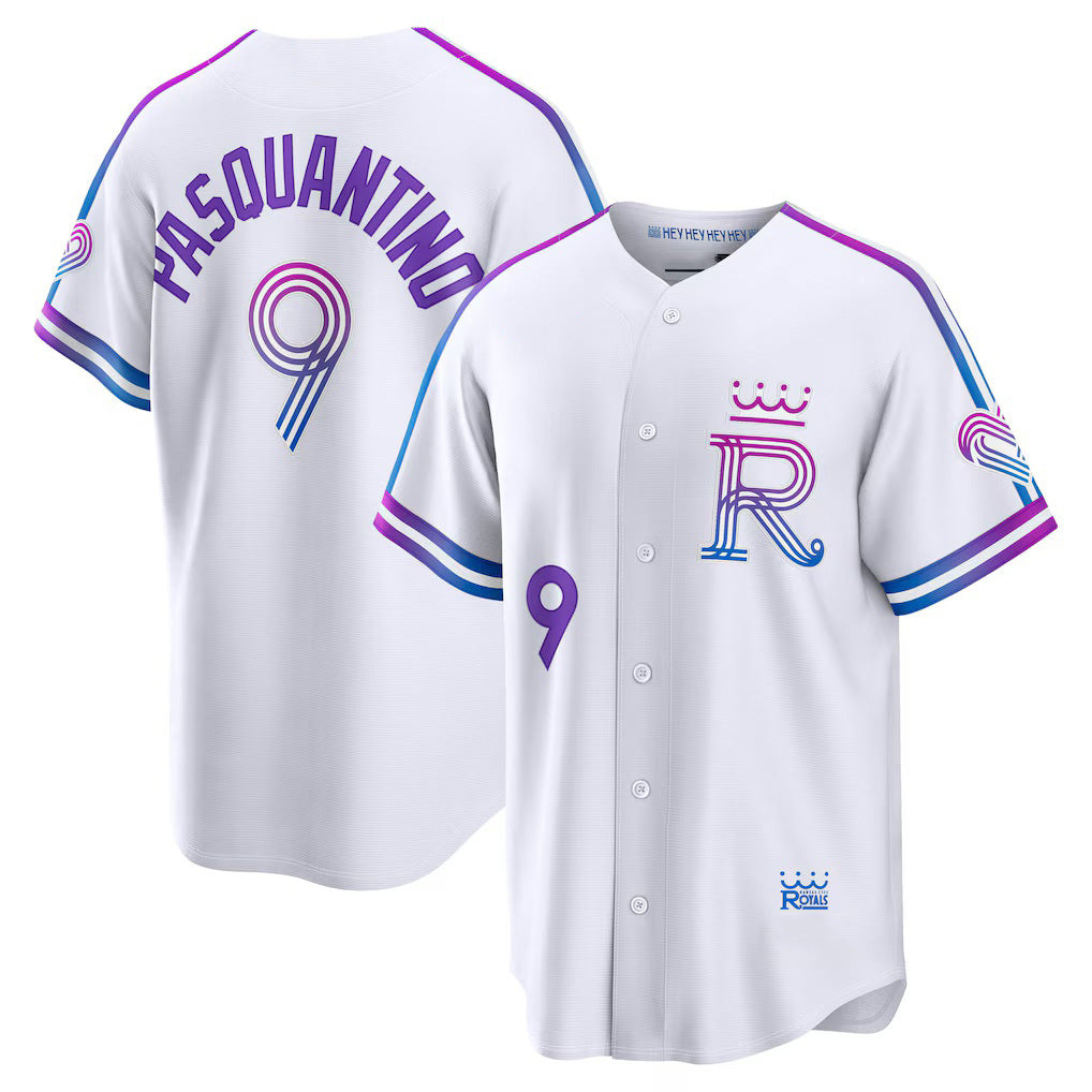 Kansas City Royals #9 Vinnie Pasquantino White Fedasgoge 2026 City Connect Stadium Jersey