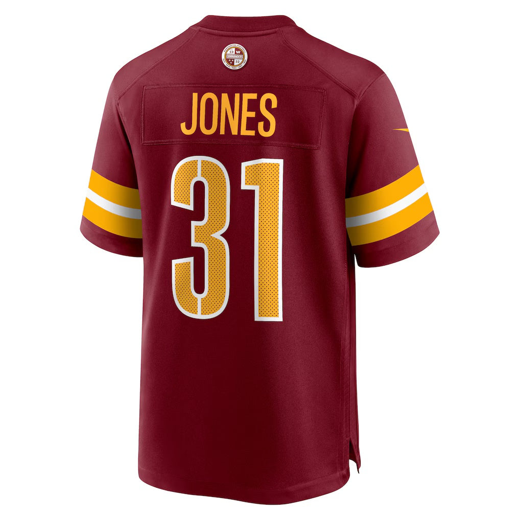 W.Commanders #31 Jonathan Jones Burgundy Fedasgoge Team Game Jersey