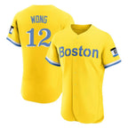 Boston Red Sox #12 Connor Wong Player Yellow Fedasgoge Limited Elite Home Game Stitched Jerseys1