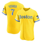 Boston Red Sox #7 Masataka Yoshida Player Yellow Fedasgoge Limited Elite Home Game Stitched Jerseys1