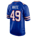 B.Bills #49 DaShaun White Royal Fedasgoge Team Game Jersey