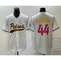 San Diego Padres #44 Joe Musgrove White Fedasgoge Pinstripe 2023 City Connect Cool Base Stitched Jersey