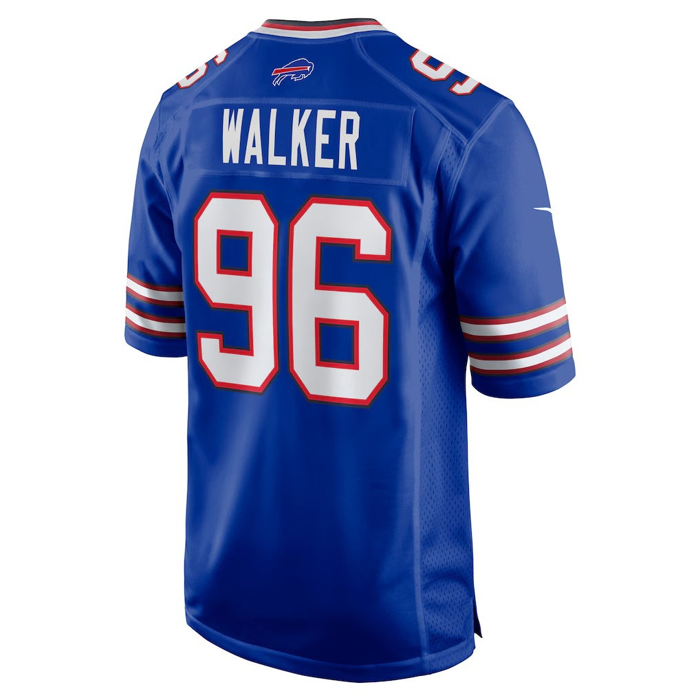B.Bills #96 Deone Walker Royal Fedasgoge Team Game Jersey