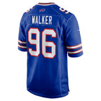 B.Bills #96 Deone Walker Royal Fedasgoge Team Game Jersey