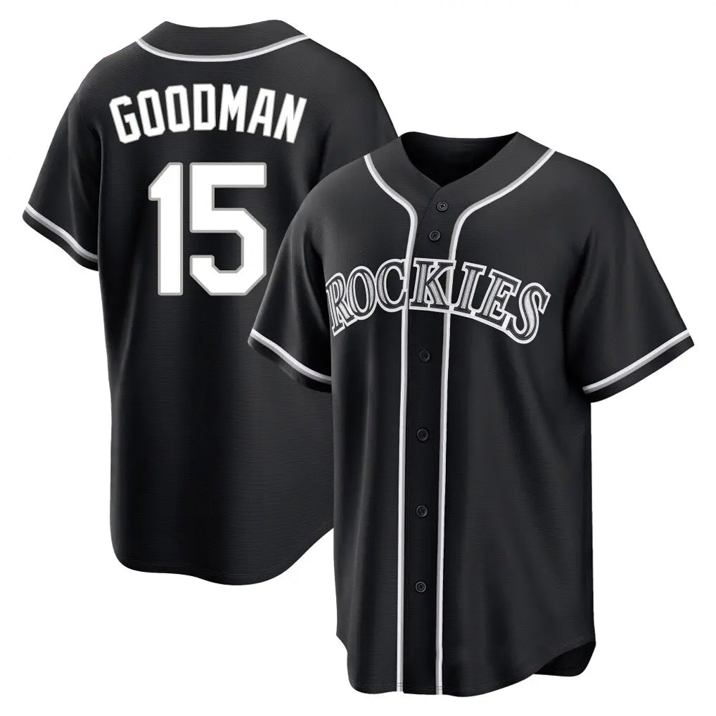 Colorado Rockies #15 Hunter Goodman Player Black Fedasgoge Snake Skin City Home Game Stitched Jerseys