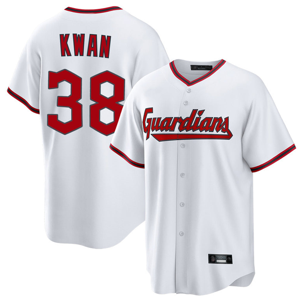 Cleveland Guardians #38 Steven Kwan Player White Fedasgoge Game Home Stitched Jerseys