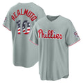 Philadelphia Phillies #10 J.T. Realmuto USA 250 Fourth of July Road Stadium Jersey - Gray Fedasgoge