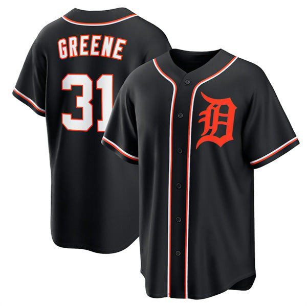 Detroit Tigers #31 Riley Greene Black Fedasgoge Out Stitched Jersey