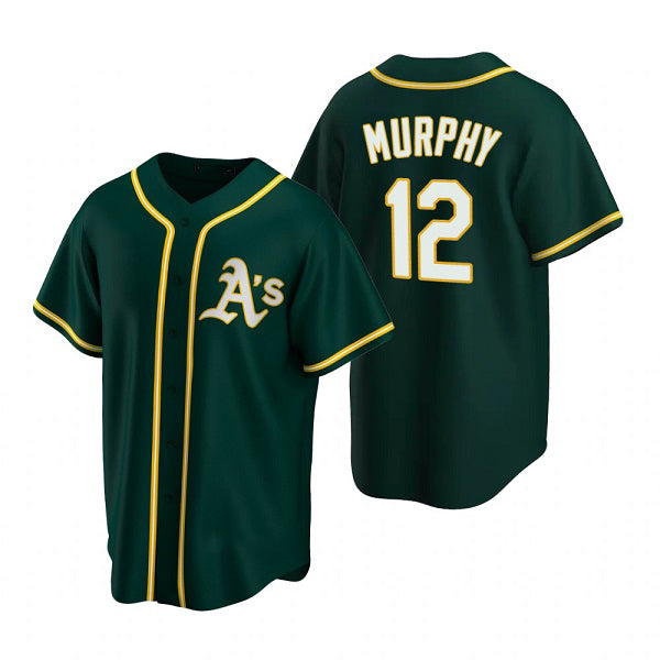 Oakland Athletics #12 Sean Murphy Green Fedasgoge Cool Base Stitched Jersey