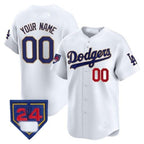 Custom Los Angeles Dodgers 2024 Spring Training Patch Vapor Premier Limited Jersey ¨C White Fedasgoge