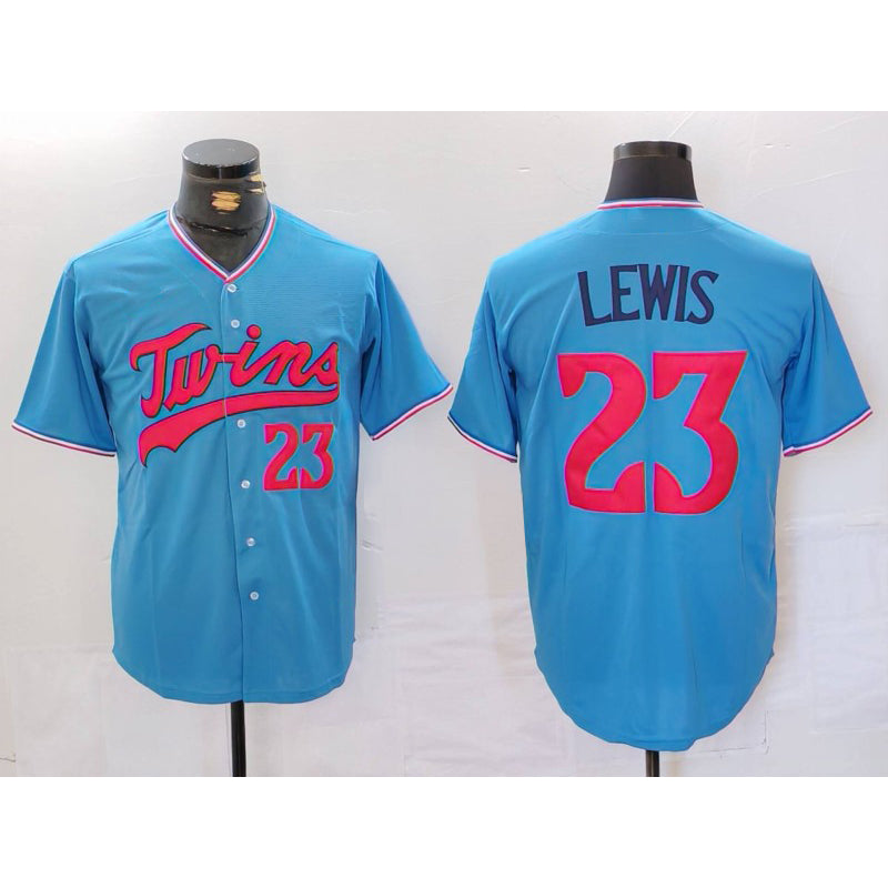 Minnesota Twins #23 Royce Lewis Blue Fedasgoge Cool Base Stitched Jersey