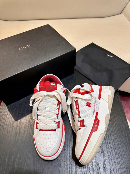 Men's Amiri Premium Leather Platform Mesh Shoes