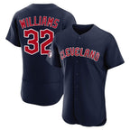 Cleveland Guardians #32 Gavin Williams Player Navy Fedasgoge Limited Elite Home Stitched Jerseys
