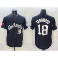 Los Angeles Dodgers #18 Yoshinobu Yamamoto Black Fedasgoge Mexico 2025 LA Gothic Style With Fernando Patch Vapor Premier Limited Stitched Jersey